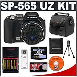cheap Olympus SP-565UZ 10MP Digital Camera with 20x Image Stabilized Zoom + 2GB Card + Case + Batteries + Cameta Bonus Accessory Kit