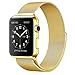 Apple Watch Band,Teslasz® 38mm Mesh Replacement Strap Stainless Steel Milanese Loop Strap Magnetic Buckle Wrist Band for Apple iWatch All Models (Gold 38 MM)