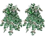 TWO 36" Artificial Ivy/Grape Ivy/ Variegated Ivy Mixed Hanging Bushes