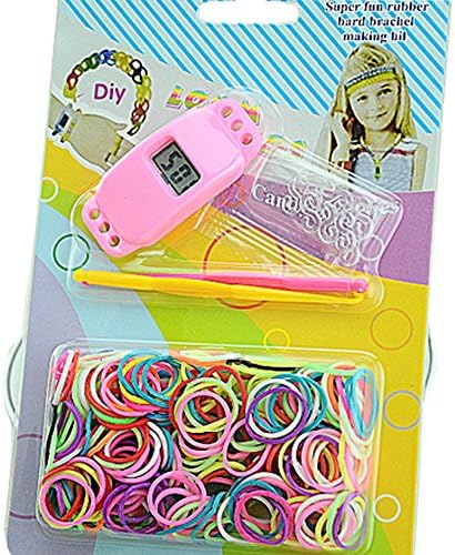 RAINSTORM DIY Watch Loom Rubber Bands With Color Pink