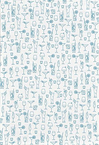 " Cocktails" Cotton Tea Towel - Made in the USA