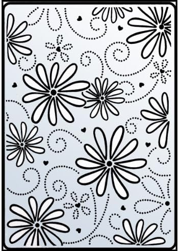 Neww Crafts-Too Embossing Folder 4""X6""-Daisy & Swirl Neww