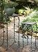 ST 2 PLANT STAND GARDEN STYLEW/ LEAF AND VINE D KD CONSTRUCTION BLACK MOSS WIRE IRON IRONS-10SQX24'H. L-12SQX30'H