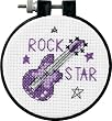 LEARN-A-CRAFT ROCK STAR COUNTED CROSS STITCH KIT-3X3