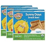 Earth's Best オーガニック 幼児用 セサミストリート しっとり スナックバー(りんご)(5.3oz x 3箱)[海外直送品] [並行輸入品]