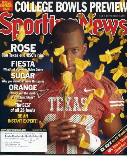Sporting News December 23, 2005 University of Texas vs USC in Rose Bowl, College Bowls Preview, Eric Williams/Wake Forest