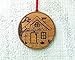 Our First Home Christmas Ornament Personalized First House Ornament House Warming Gift Christmas Ornaments Couple First Christmas Holiday Tree Ornaments Engraved Gift Wood Custom