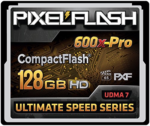 PixelFlash 128 GB SuperSport CompactFlash Memory Card 1106X Pro Fast Transfer Speeds up to 167MB/s for Photo and Video Storage