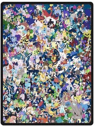 Super Soft Fuzzy Fur Warm Japanese Anime Pokemon Pets Throw Blanket 50 X 80 inches