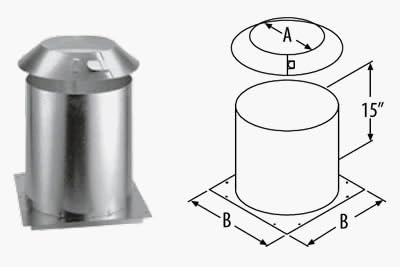 Chimney Plus 286208 Duravent 8'' Attic Insulation Shield Dura-Tech Chimney