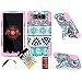 Snaponcase 2 Tone Dual Layer KickStand Armor Hybrid Cover for Motorola Droid Ultra XT1080, Maxx XT1080M Bundle with Screen Protector and Stylus - Aztec Flower/Light Pink