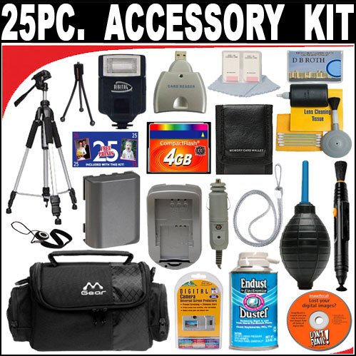 25 PC ULTIMATE SUPER SAVINGS DELUXE DB ROTH ACCESSORY KIT FOR The NIKON D70, D70s, D100, D200, D300, D700 DIGITAL SLR CAMERAS