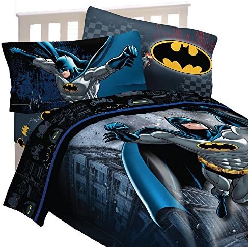 4pc DC Comics Batman Twin Bedding Set Guardian Speed Comforter and Sheet Set by Store51 LLC
