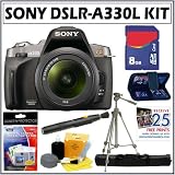 Sony Alpha A330L 10.2 MP Digital SLR Camera with Super SteadyShot INSIDE Image Stabilization and 18-55mm Lens + Sunpak Platinum Tripod Accessory Kit