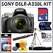 Sony Alpha A330L 10.2 MP Digital SLR Camera with Super SteadyShot INSIDE Image Stabilization and 18-55mm Lens + Sunpak Platinum Tripod Accessory Kit