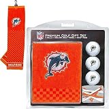 NFL Miami Dolphins Embroidered Golf Towel (3 Golf Balls/12 Tee Gift Set)