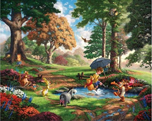 Poster Gallery Thomas Kinkade Winnie-The-Pooh Alan Alexander Milne Decor Prints Realistic Poster-1252 size (inch):24x32