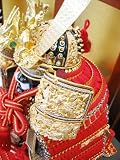 ★秀光オリジナル限定品★五月人形・鎧高床台飾りセット 人気の赤を基調とした鎧に惜しげなく使った金金具で迫力満点