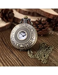 Youyoupifa Bronze Alloy Animal Carving Vintage Style Antique Pocket Watch