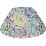Periwinkle Blue Paisley Wedge-Shaped Placemat for Round Tables