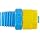 Tefen Fiberglass Polypropylene Compression Tube Fitting, Adapter, Yellow/Blue, Tube OD x BSPT Male
