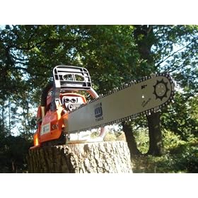 58cc Petrol Chainsaw with 20" Bar, TWO 76 link chains, Easy Start & Carry Case