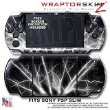 Lightning White WraptorSkinz Skin and Screen Protector Kit fits Sony PSP Slim (PSP 2000)