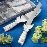 Wedding Cake Knife / Server Set with Butterfly Design