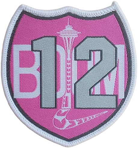 Sea Hawks Superhawks Woven Iron-On Patch 12 Boom Pink (2.75" Pack of 2)