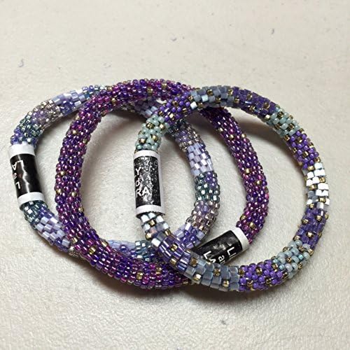 Lily and Laura Bracelets From Nepal - Luscious Lavender