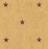 Burgundy Small Barn Star Toss Wallpaper