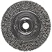 Weiler 804-00134 Trulock Narrow Face Crimped Wire Wheel, 4" Diameter x 1/2" Width, 1/2-3/8", 0.0118" Steel, 12500 rpm