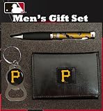 Pittsburgh Pirates Tri-Fold Wallet with Pen & Keychain Gift Set