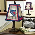 14" NHL New York Rangers Hockey Stained Glass Table Lamp
