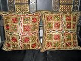 Chair Cushion Covers- 2 Yellow Sari Toss Pillow Cushion Cover