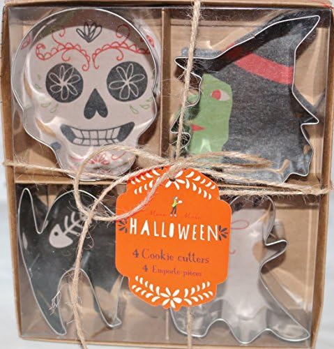 Halloween Sugar Cookie Decorating Bundle 3 Items Meri Meri Happy Halloween Cookie Cutters, Pillsbury Funfetti Cookie Mix and Vanilla Frosting in Orange