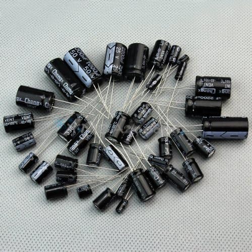 (1uF~2200uF) 25 value 125pcs Electrolytic Capacitors Assortment Kit Assorted Set