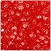 BEADTIN Ruby Red Transparent 10mm Faceted Round Craft Beads (210pc)