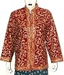The Jacket - Womens Outerwear Wool Fabric Hand Embroidery Handmade in Kashmir Size 14 (jkt347)