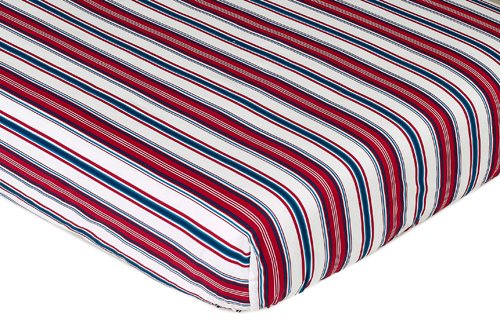 Nautical Nights Fitted Crib Sheet Baby/Toddler Bedding Sets by Sweet Jojo Designs -Stripe Print