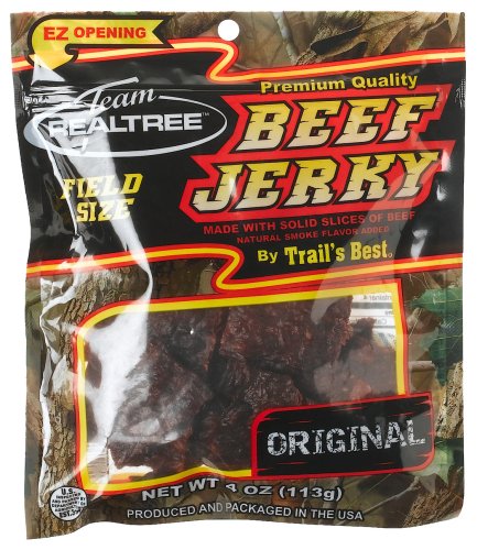 Team Realtree Original Beef Jerky, 4-Ounce Packages (Pack of 6) by Dried Beef