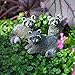 Miniature Fairy Garden Tiny Raccoons, Set of 3
