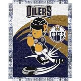 NHL Baby Triple Woven Jacquard Throw - Edmonton Oilers
