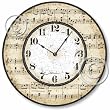 Item C2005 Vintage Style 10.5 Inch Musical Notes Clock