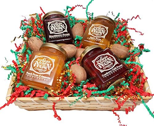 Holiday Pecan Preserves Basket by San Saba