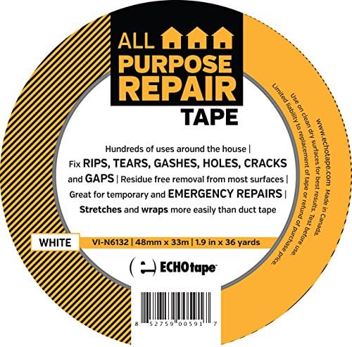 ECHOtape DC-M012P Clear Double Sided Tape for Permanent Mounting & Bonding | Strong Double Sided Tape Heavy Duty | Permanent, Thin Double Sided Adhesive Tape, 0.94 in x 36 yds