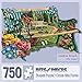 Bits and Pieces - 750 Piece Shaped Puzzle - The Garden Bench, Cardinals - by Artist Alan Giana - 750 pc Jigsaw