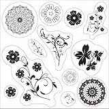 Fiskars 8-Inch By 8-Inch Stamp Lil Davis - Secret Garden Freshly Picked