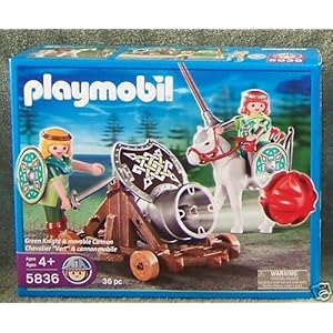 Playmobil Green Knight with Movable Cannon