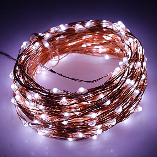 ER CHEN(TM) 165ft Led String Lights,500 Led Starry Lights on 50m Copper Wire String Lights + 12V DC Power Adapter(White)